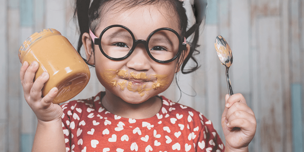 کره بادام زمینی در تغذیه کودکان